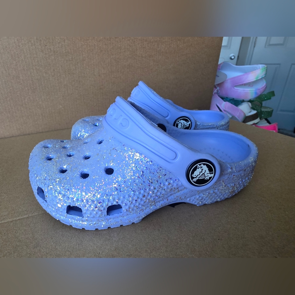 Crocs Kids Glitter Clogs - Purple